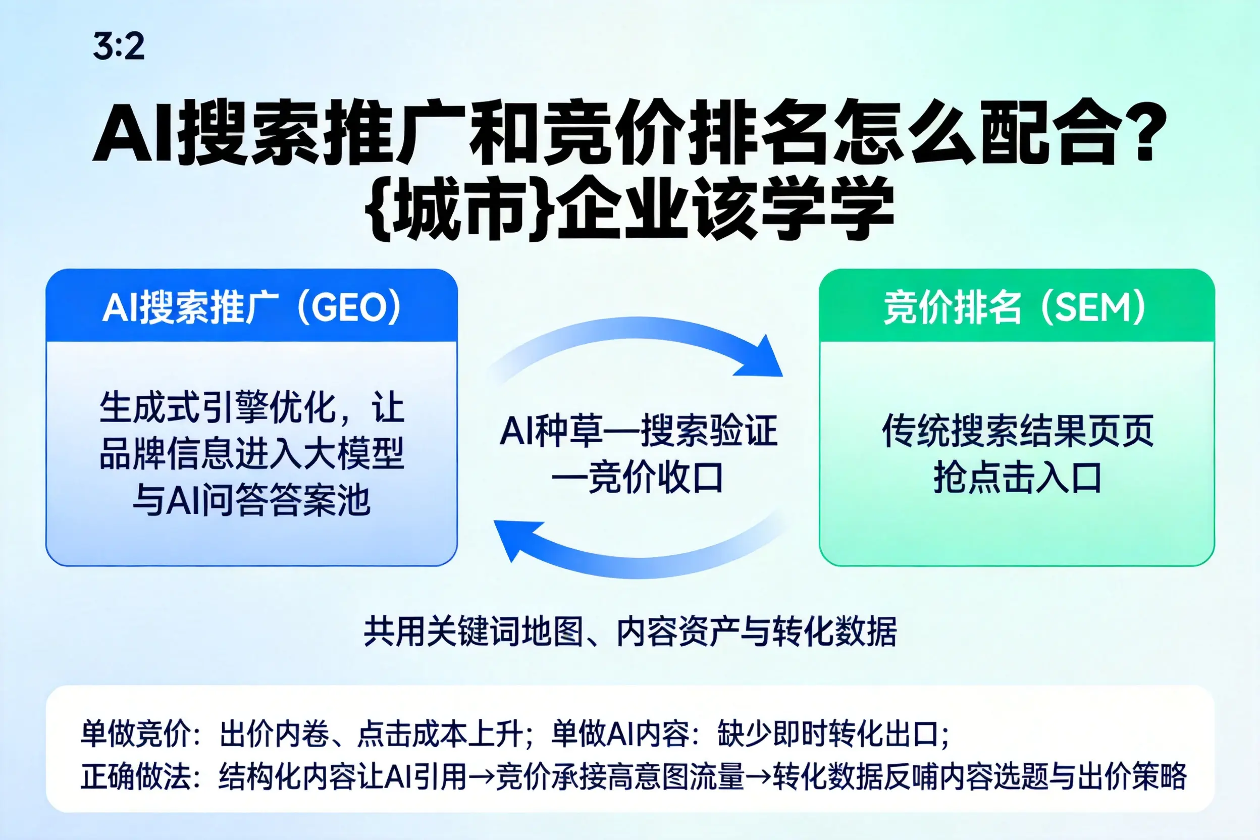 AI搜索推广和竞价排名怎么配合？宜宾企业该学学