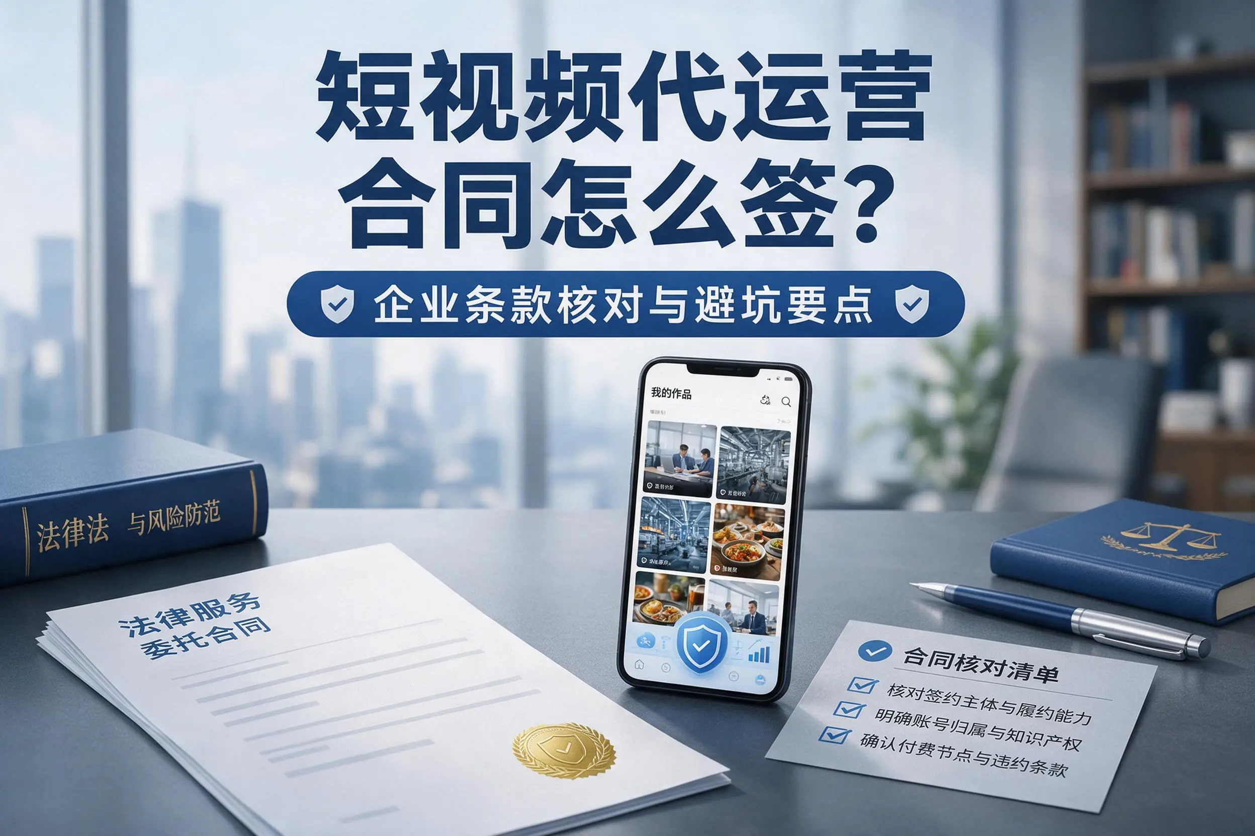 短视频代运营合同怎么签？宜宾企业条款核对与避坑要点