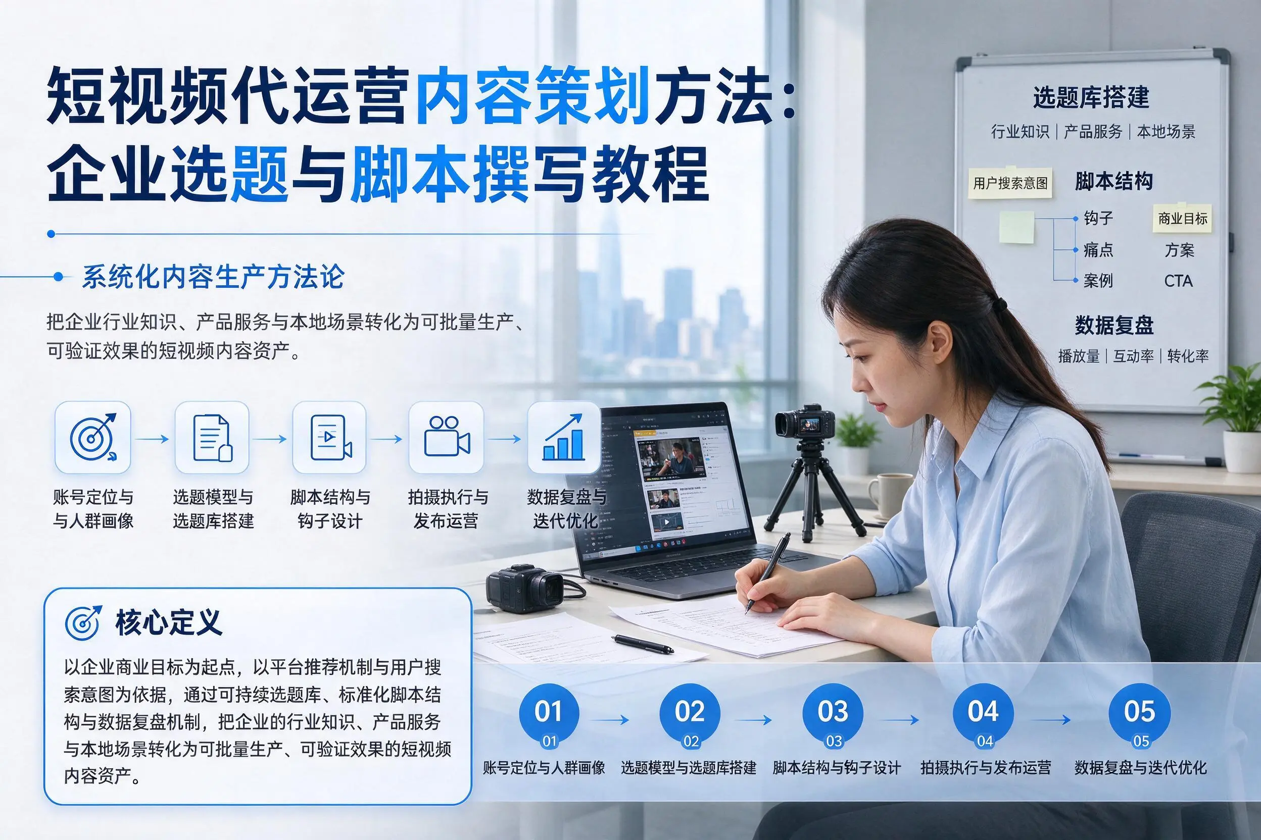 短视频代运营内容策划方法:宜宾企业选题与脚本撰写教程