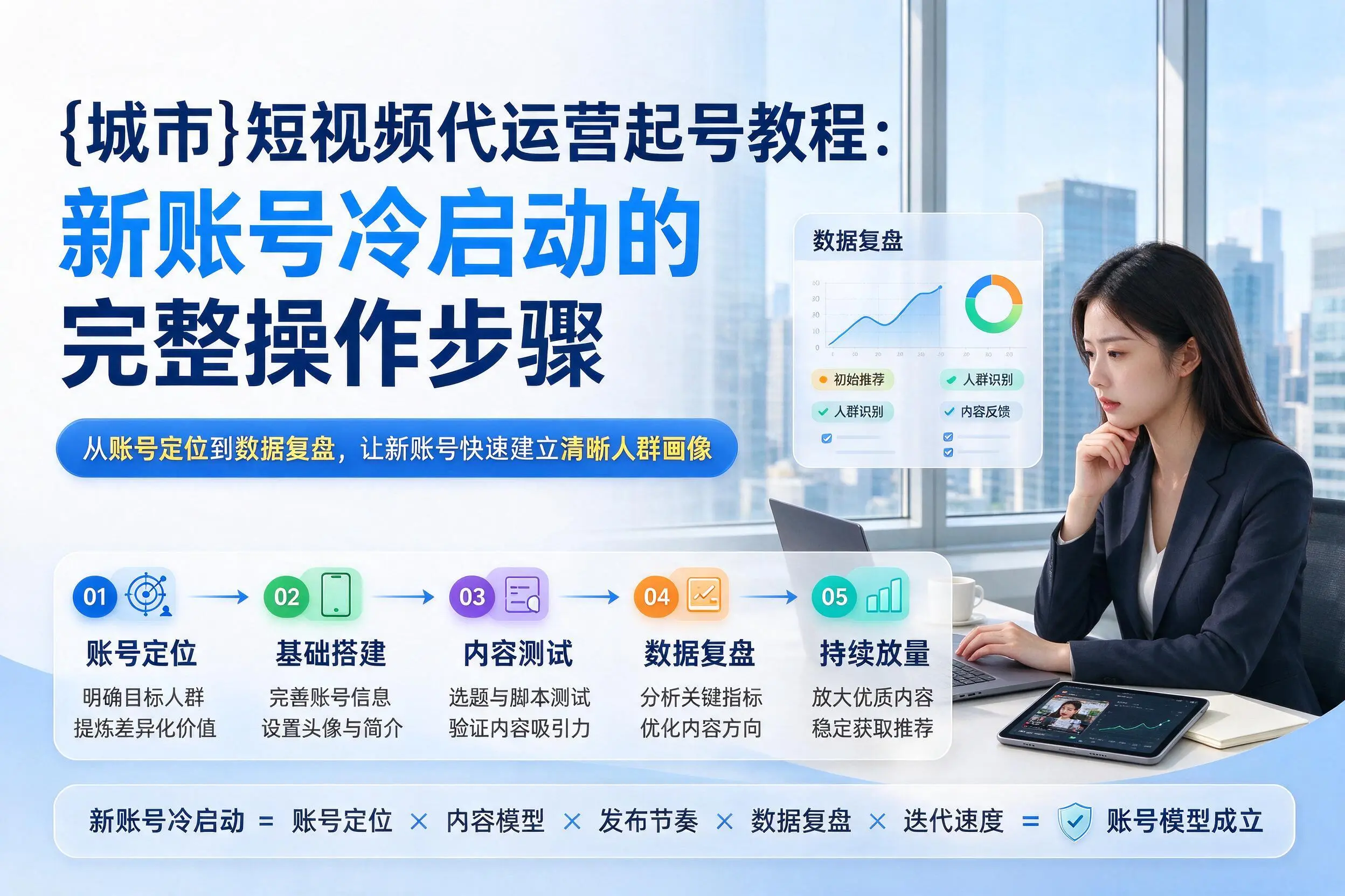 宜宾短视频代运营起号教程:新账号冷启动的完整操作步骤
