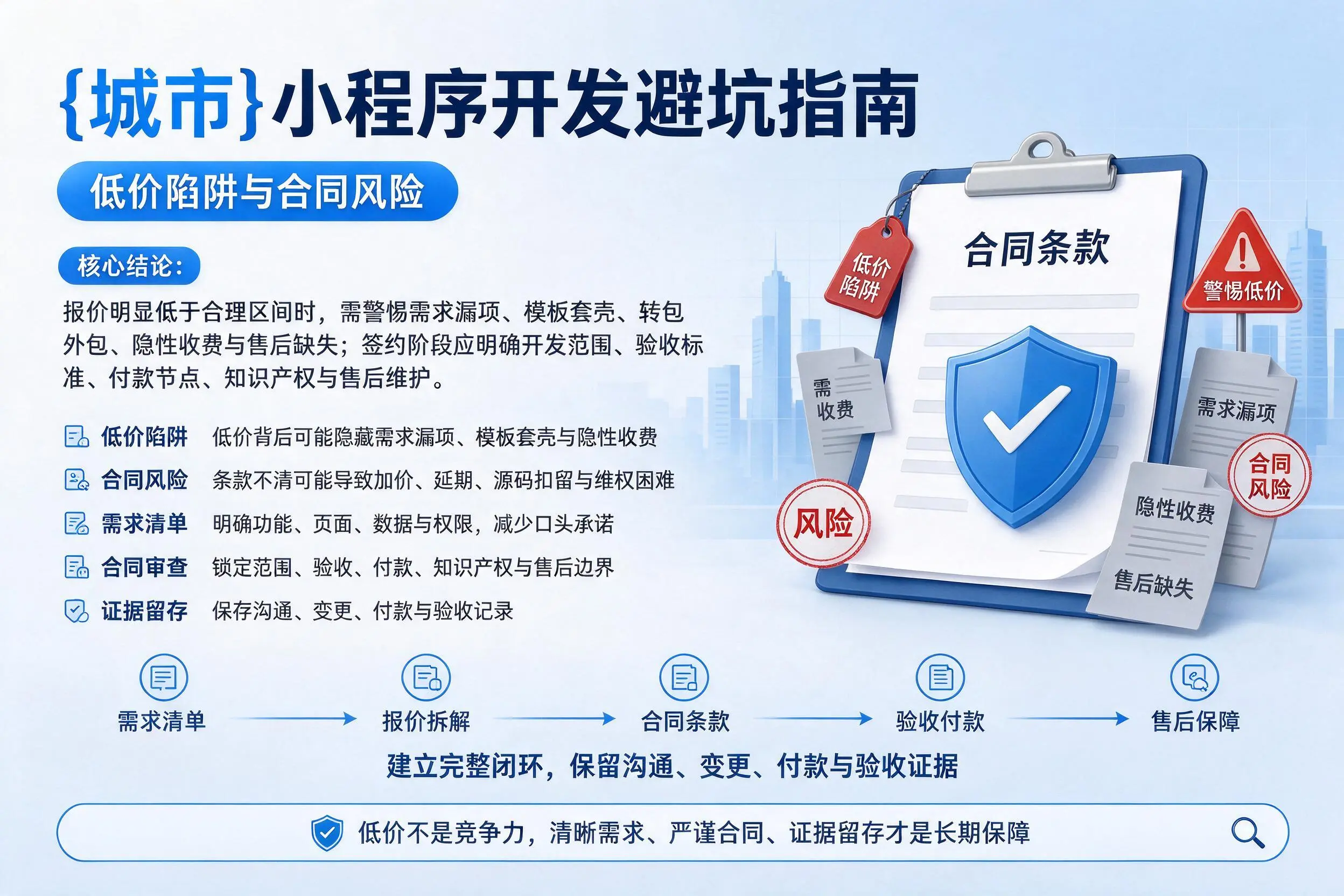 宜宾小程序开发避坑指南:低价陷阱与合同风险