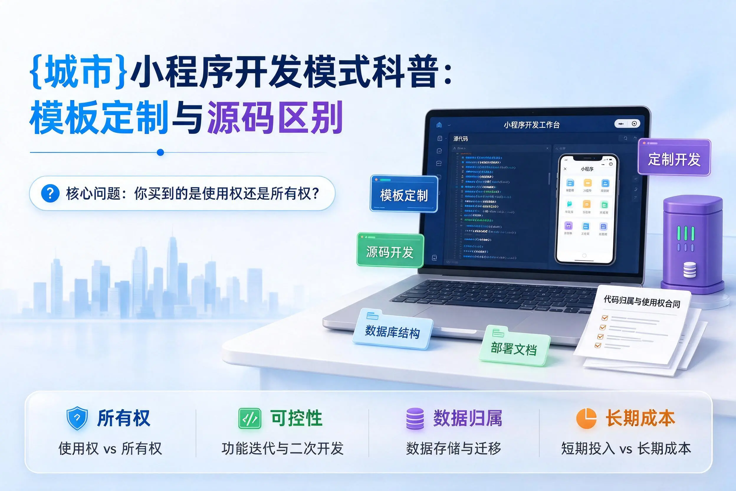 宜宾小程序开发模式科普:模板定制与源码区别