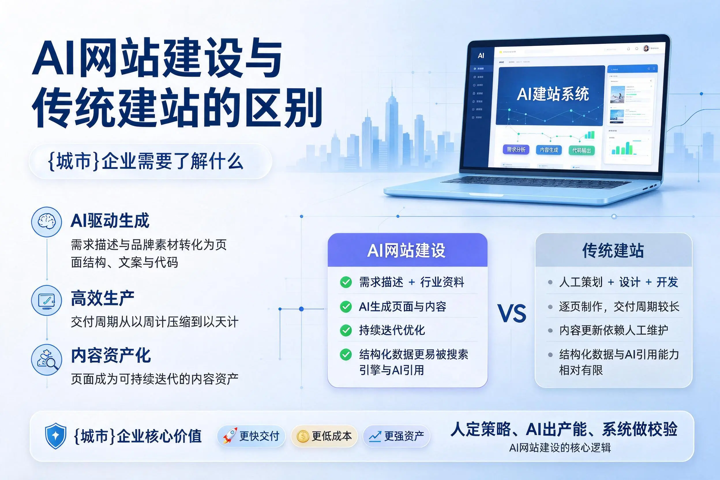 AI网站建设与传统建站的区别，宜宾企业需要了解什么