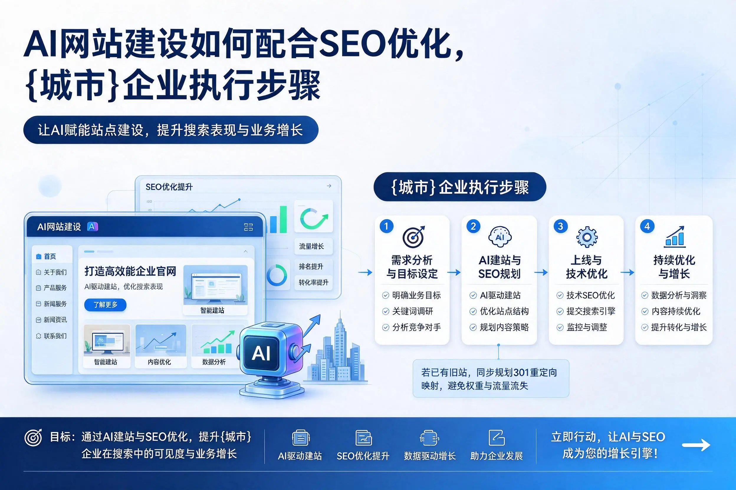 AI网站建设如何配合SEO优化,宜宾企业执行步骤