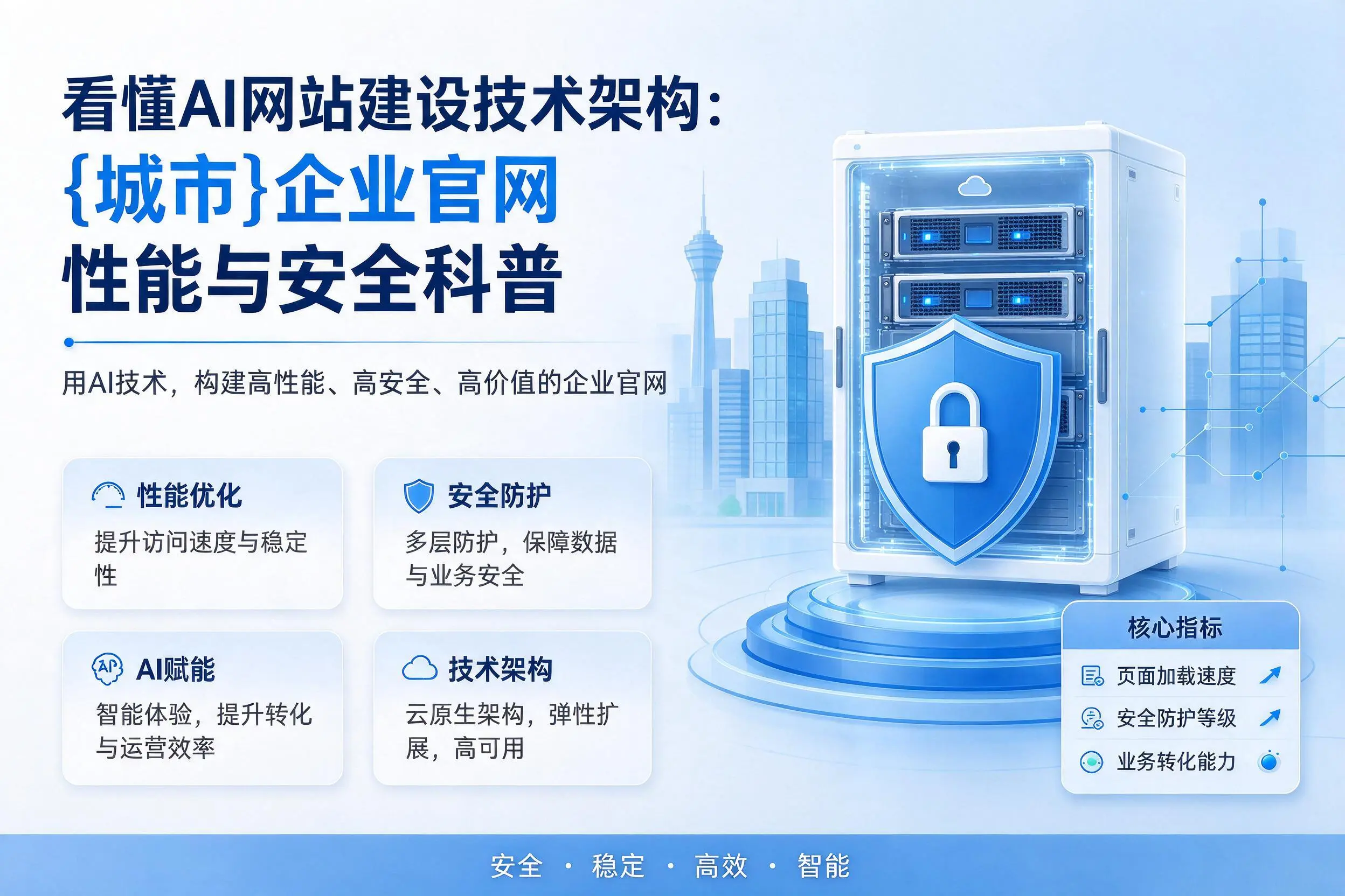 看懂AI网站建设技术架构:宜宾企业官网性能与安全科普