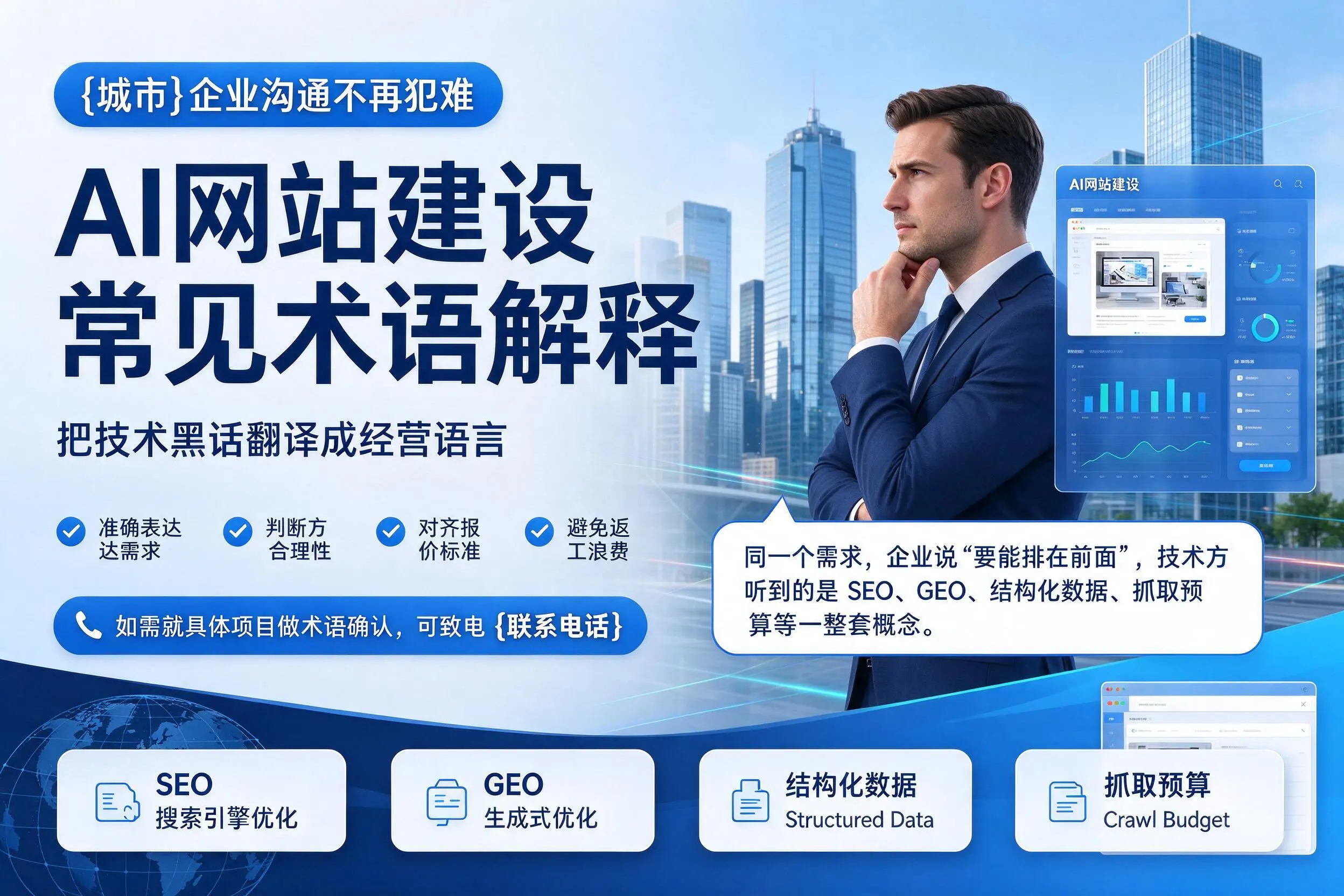 AI网站建设常见术语解释，宜宾企业沟通不再犯难