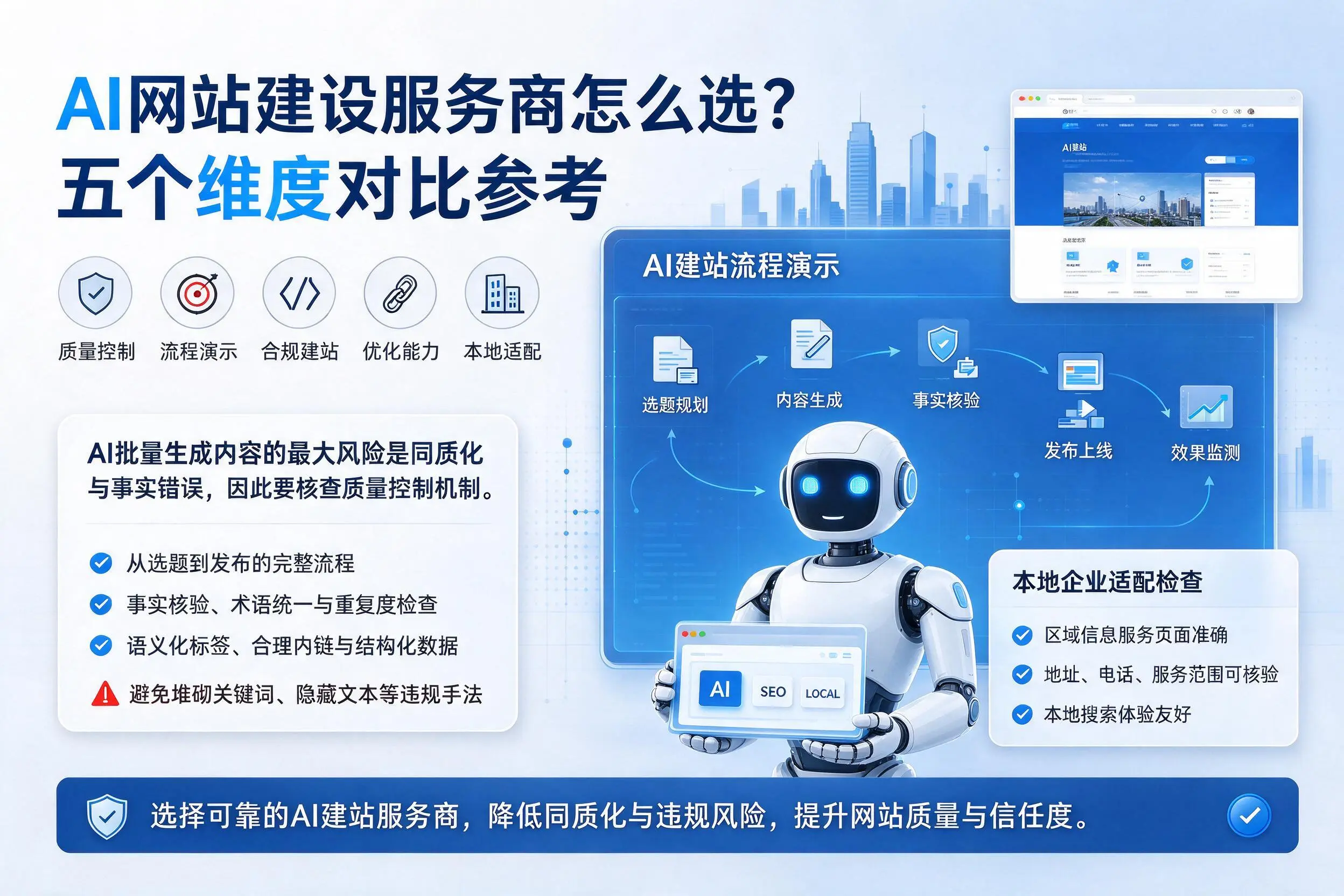 宜宾AI网站建设服务商怎么选？五个维度对比参考