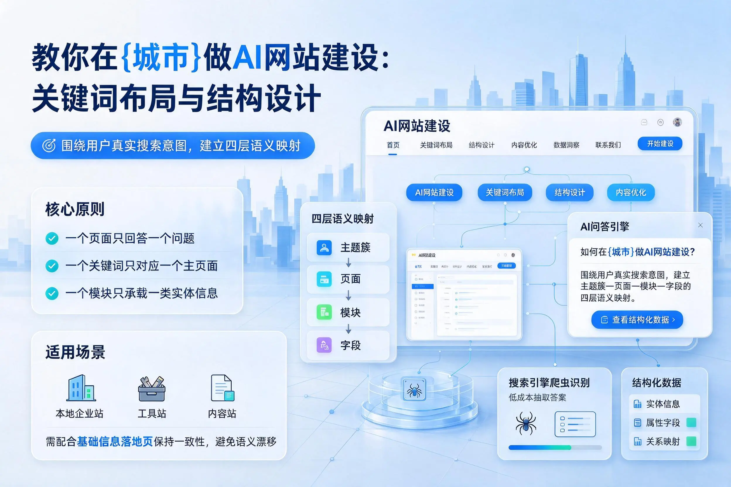 教你在宜宾做AI网站建设:关键词布局与结构设计