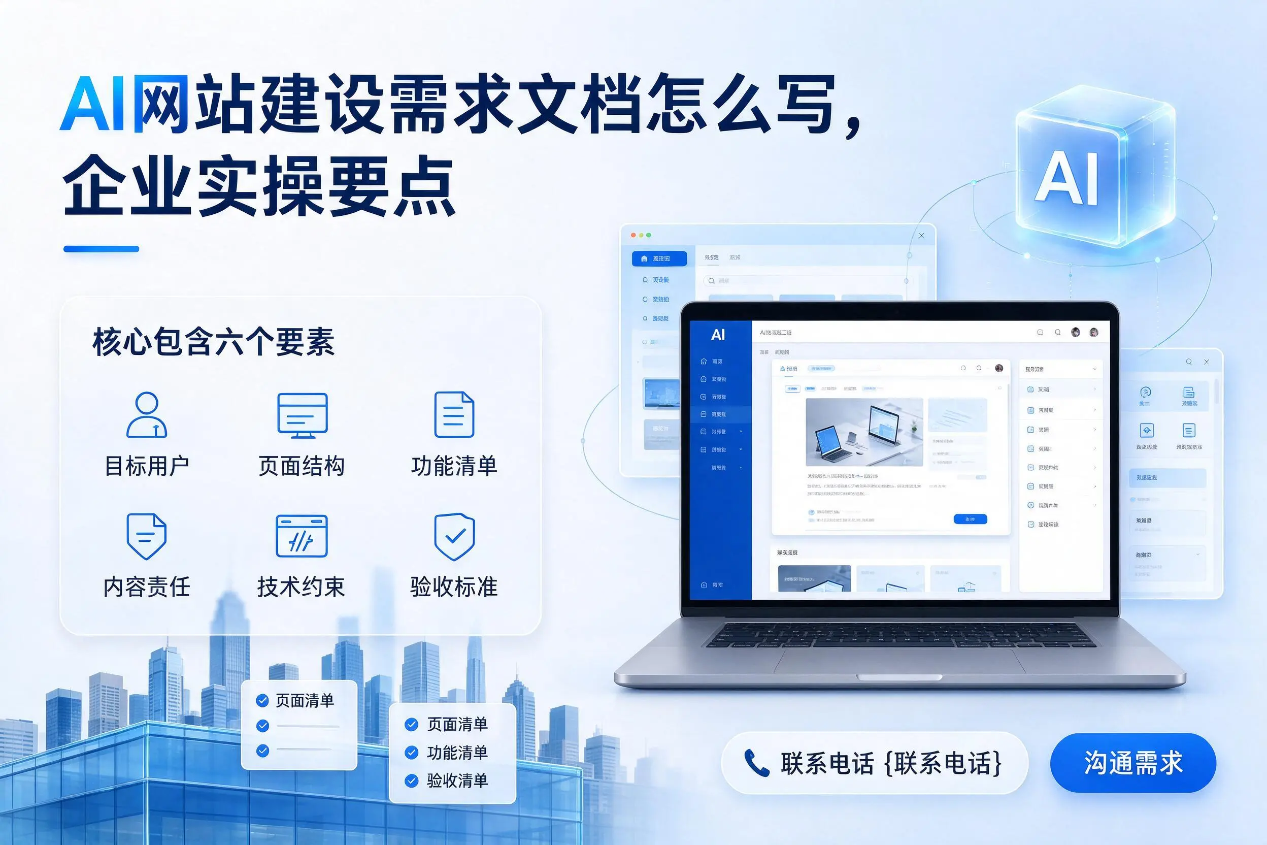 AI网站建设需求文档怎么写,宜宾企业实操要点