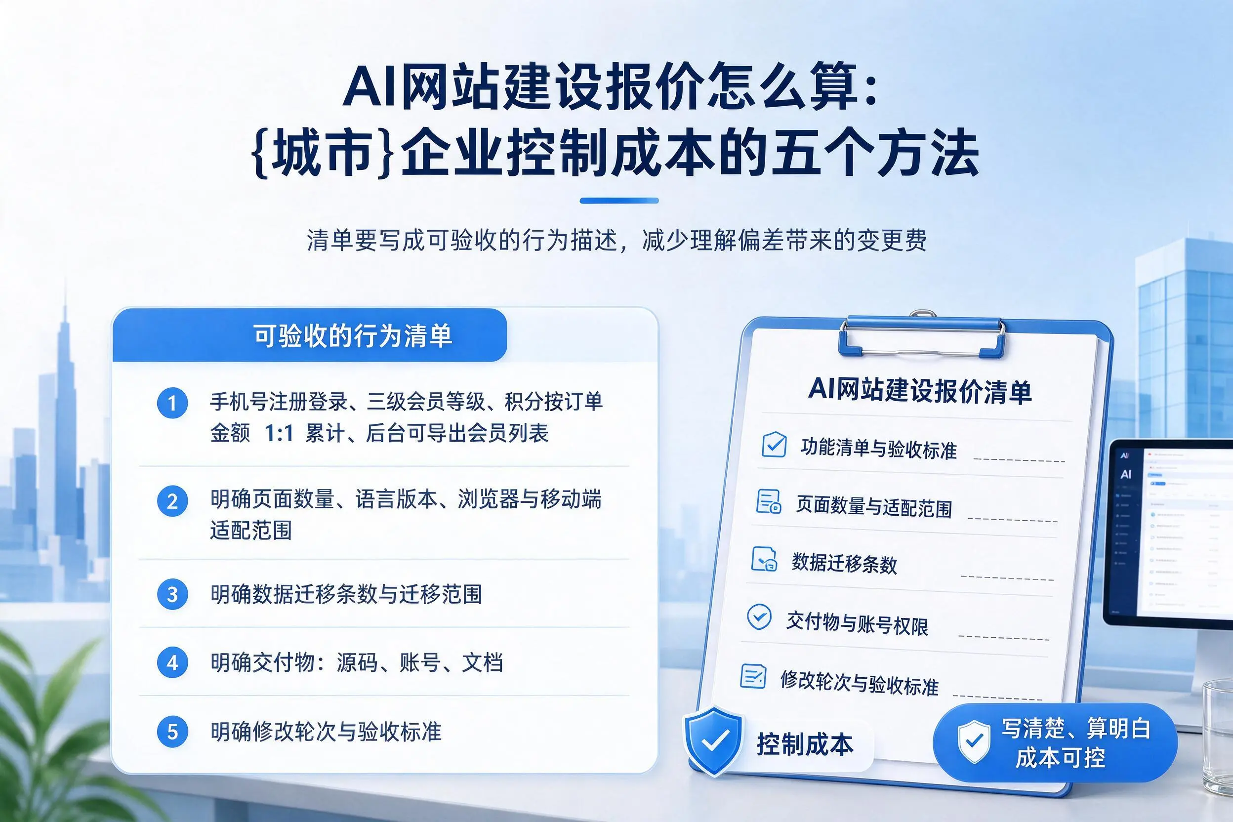 AI网站建设报价怎么算:宜宾企业控制成本的五个方法